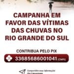 Vítimas das Chuvas no RS: Regional Sul 3 convoca à solidariedade