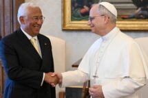 Papa recebe o presidente do Conselho Europeu, António Costa