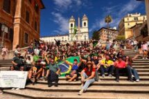 Jovens brasileiros presentes no Jubileu em Roma