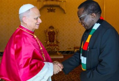 O Papa recebe em audiência o presidente da República do Zimbábue