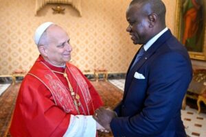 Leão XIV recebe o Presidente da República Gabão