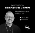 Com pesar, CNBB Sul 1 comunica o falecimento de Dom Osvaldo Giuntini