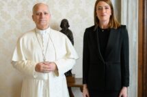 Papa recebe a presidente do Parlamento Europeu, Roberta Metsola