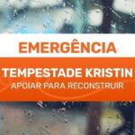 Campanha solidária “Tempestade Kristin – Apoiar para Reconstruir”
