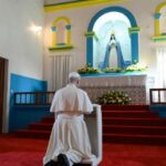 Em um minuto, as imagens do sétimo dia do Papa Leão na África