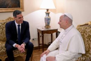 Papa encontra o presidente do governo espanhol, Pedro Sánchez
